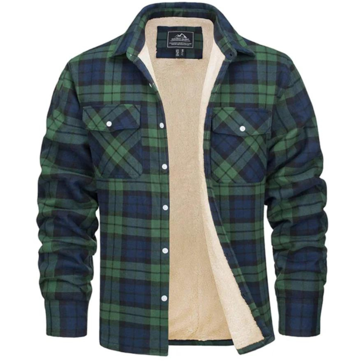 Grant - Casual Fleece-Lined Plaid Jacket for Men