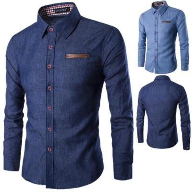 Saad - Men's Modern Denim Blouse – Durable and Stylish