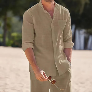 Vaughn - Linen Pants With Shirt Set For Summer