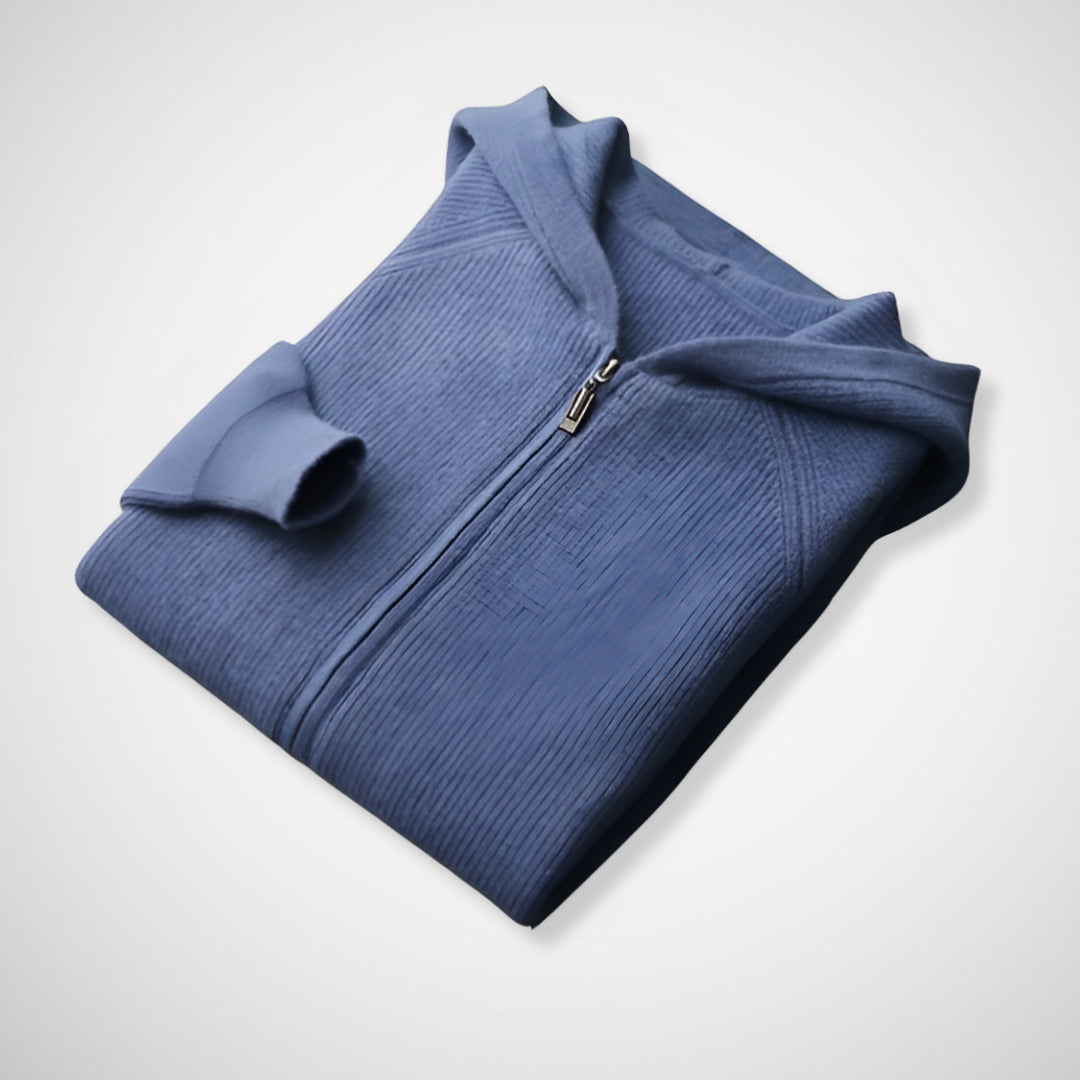 Vidro - Casual Merino Wool Zipped Hoodie