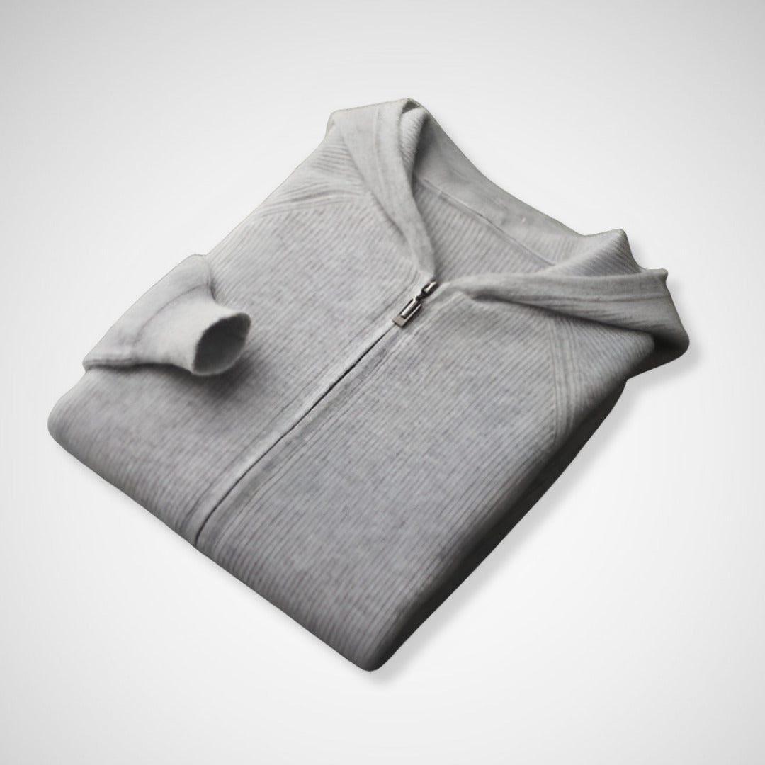 Vidro - Casual Merino Wool Zipped Hoodie