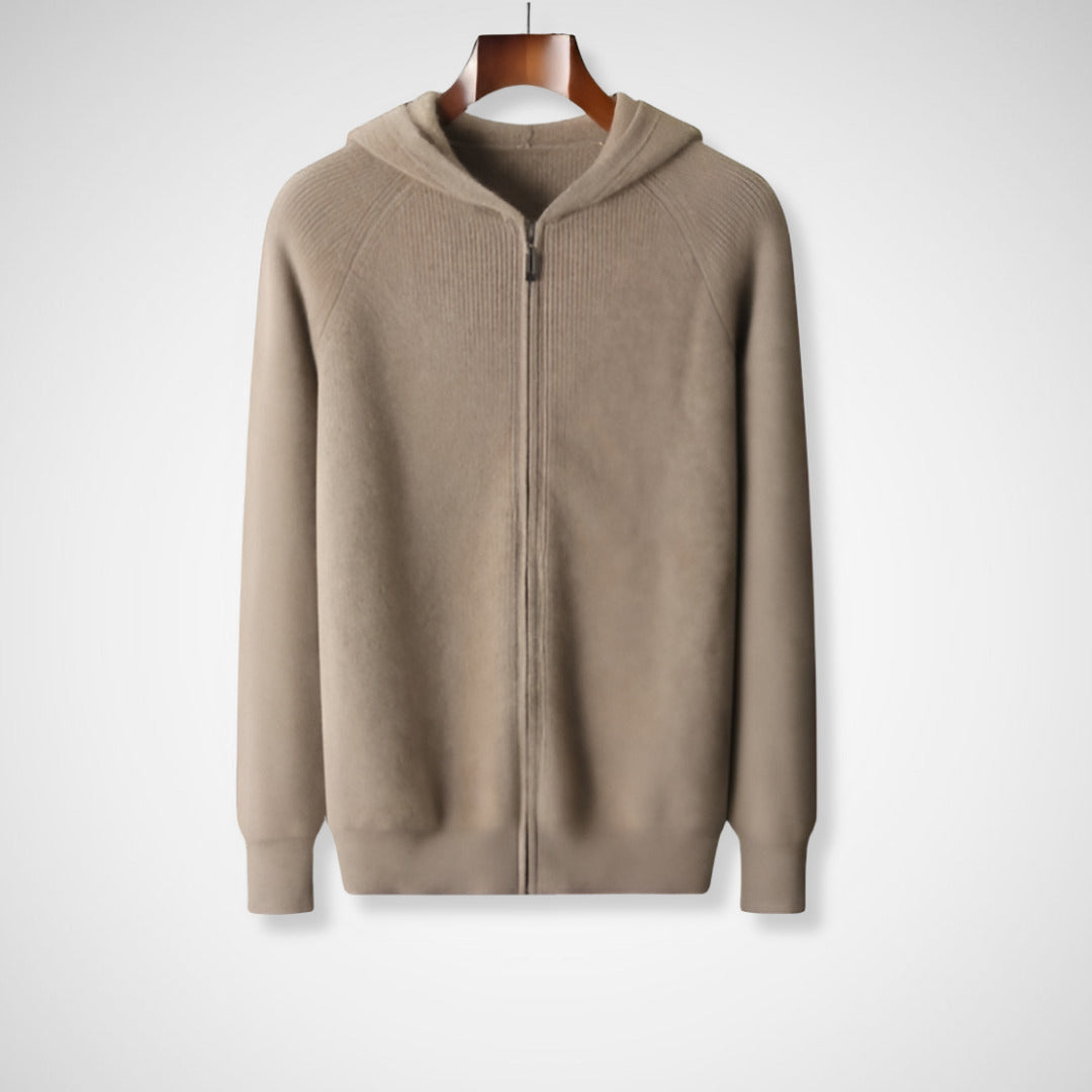 Vidro - Casual Merino Wool Zipped Hoodie