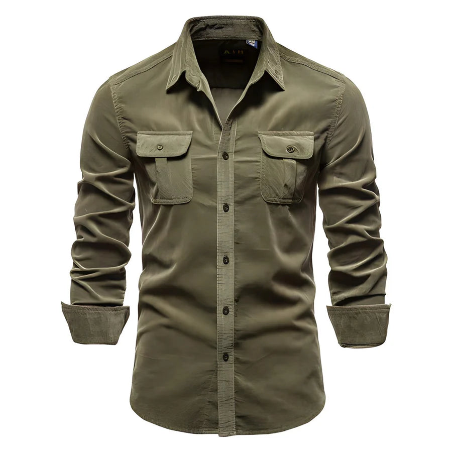 Oval - Stylish Elegant Fit Long Sleeve Shirt for Men