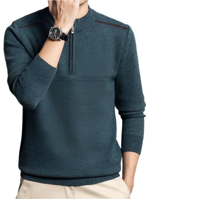 Rider - Classic Half Zip Cashmere Polo Sweater for Men