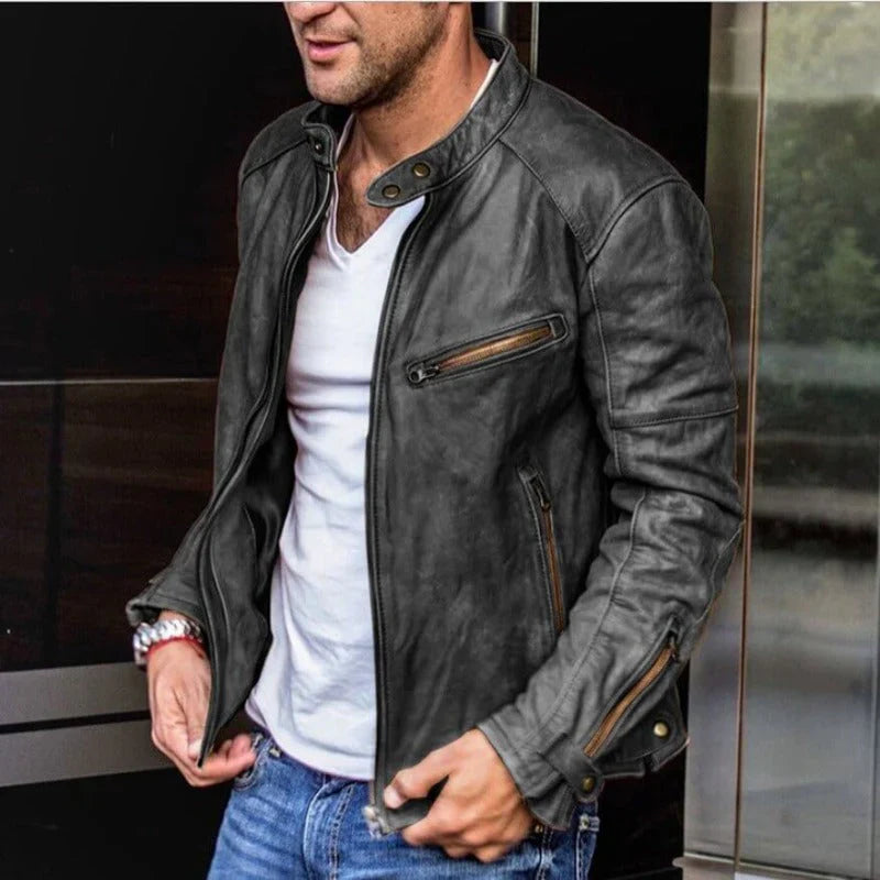 Harold - Sophisticated Men's Leather Jacket in Premium Quality