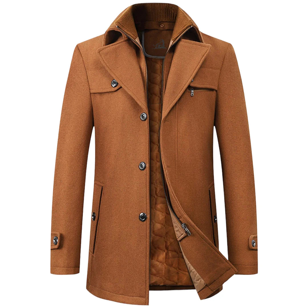 Joey - Classic Wool Overcoat for Men