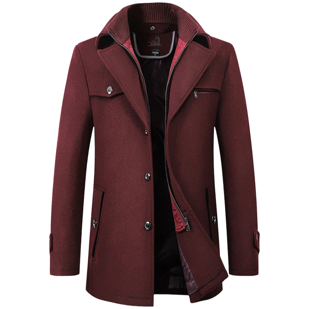 Joey - Classic Wool Overcoat for Men