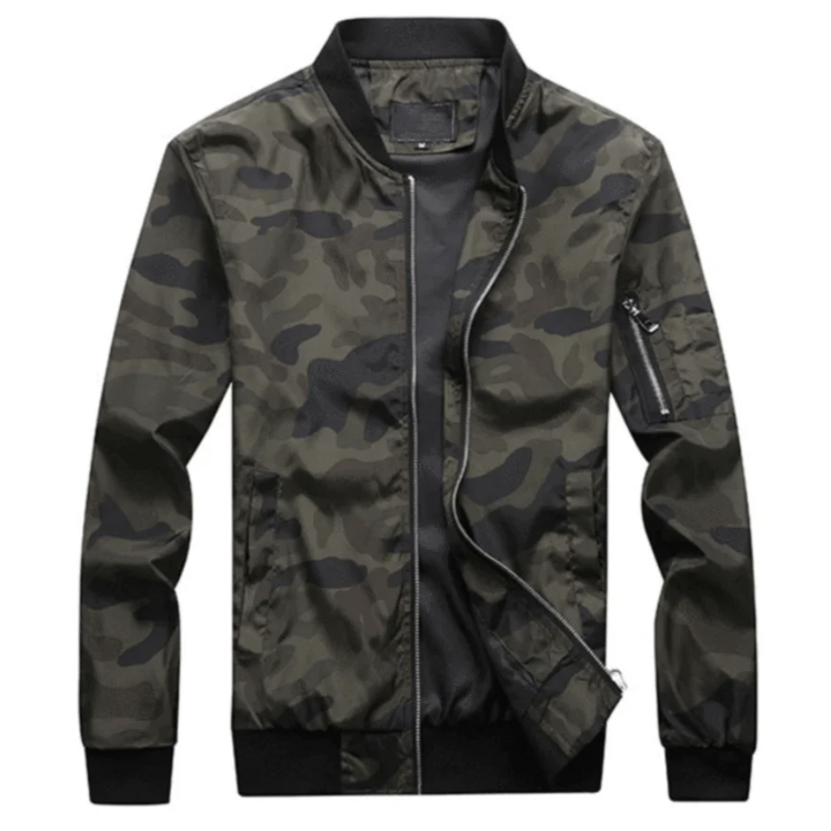 Nicholas - Stealth Windbreaker with Mandarin Collar for Men