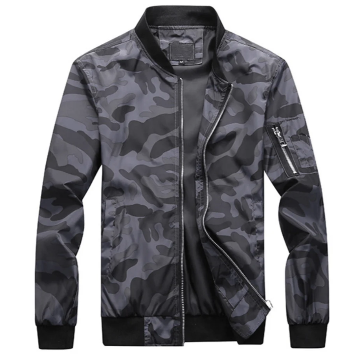 Nicholas - Stealth Windbreaker with Mandarin Collar for Men