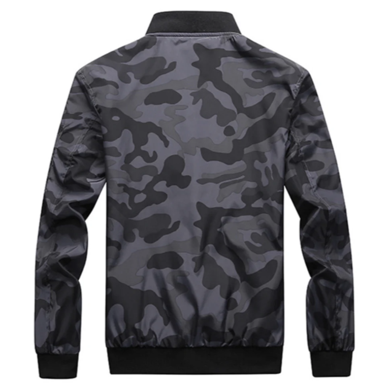 Nicholas - Stealth Windbreaker with Mandarin Collar for Men