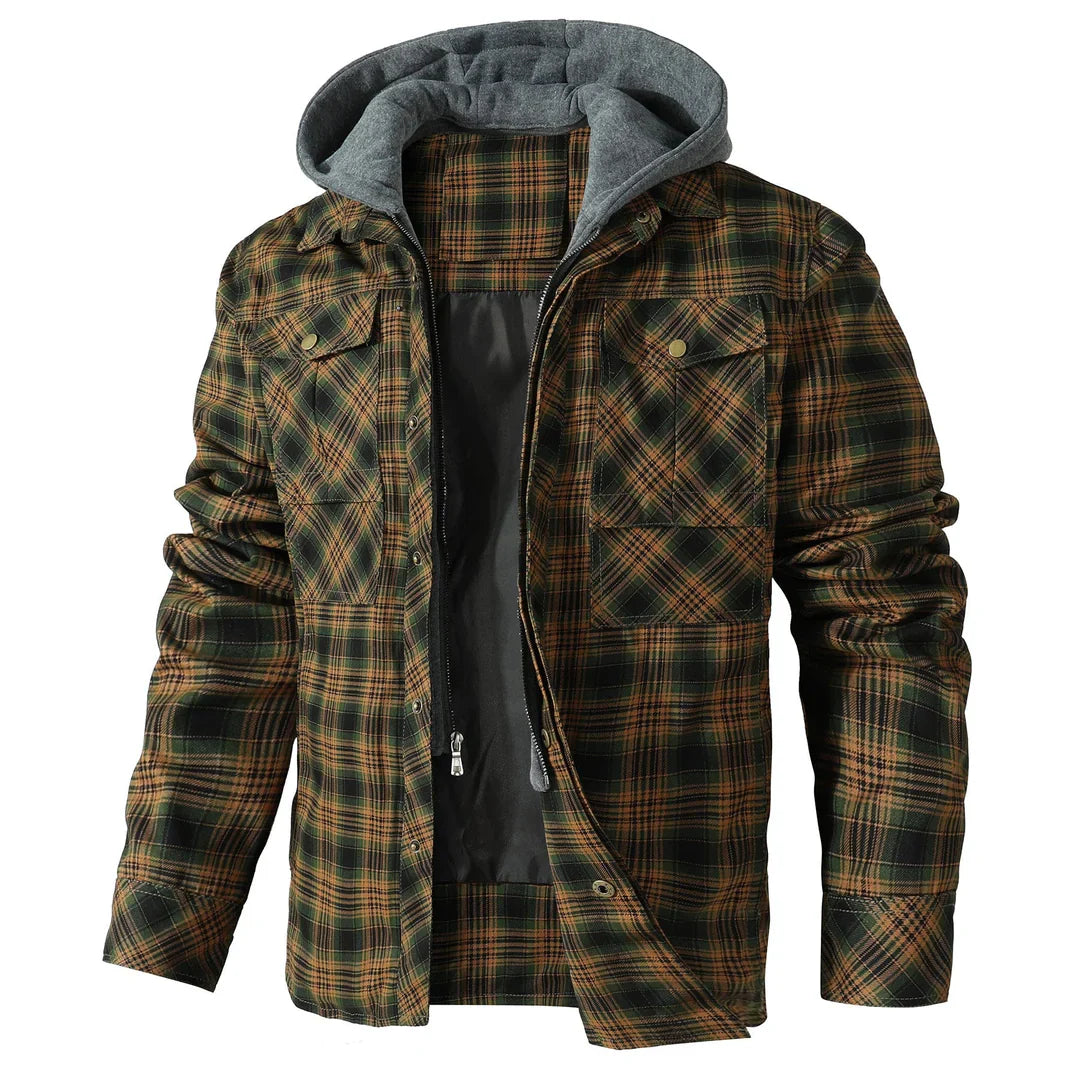 Ivo - Cozy Hooded Flannel Jacket for Warmth and Style