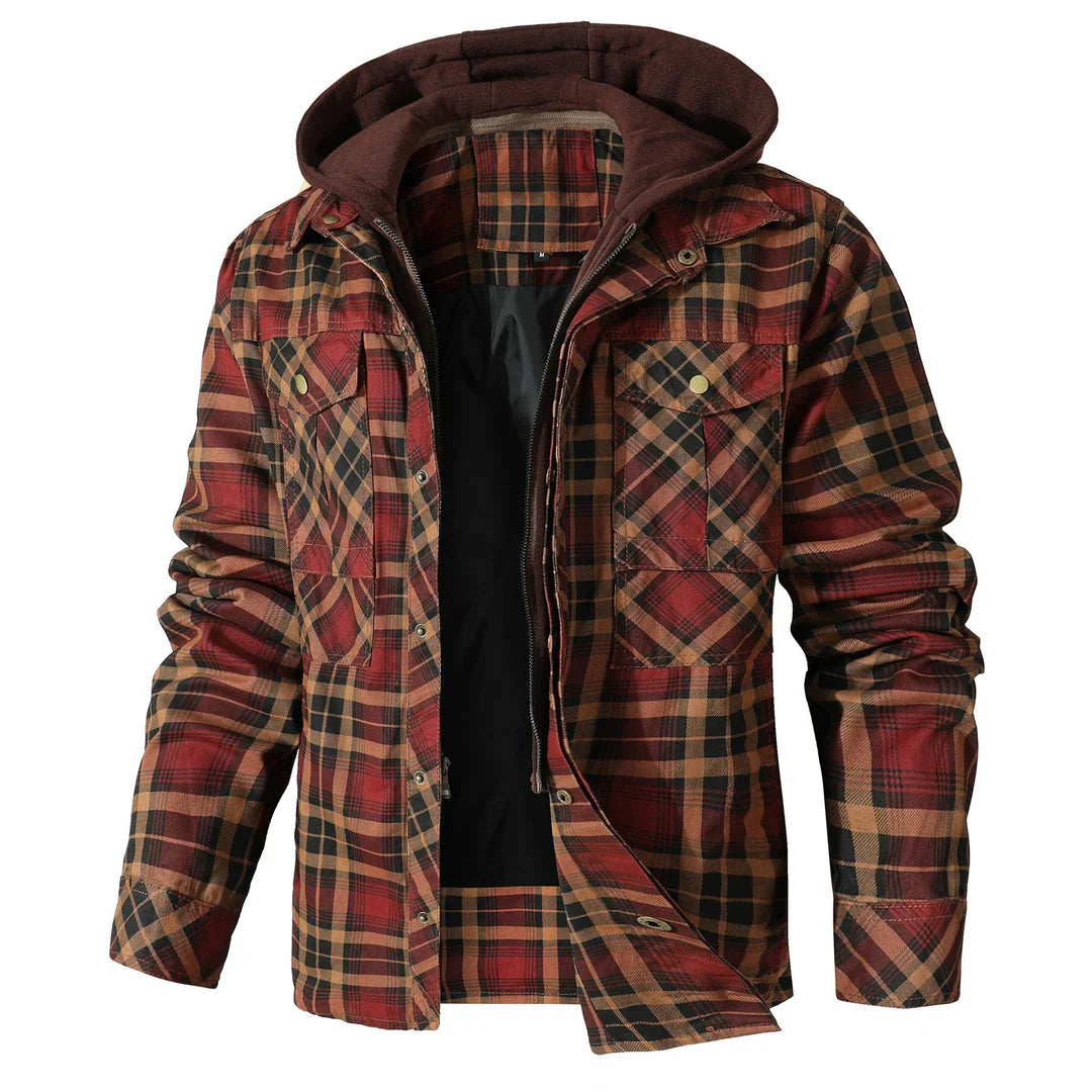 Ivo - Cozy Hooded Flannel Jacket for Warmth and Style