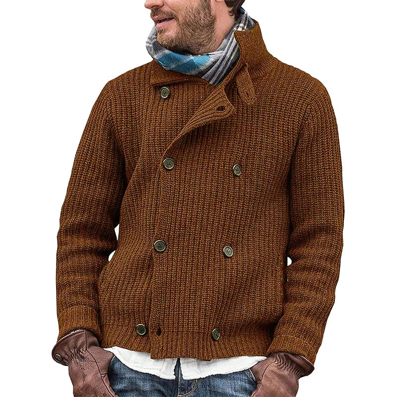 Richard - Double-Breasted Knit Cardigan for Men