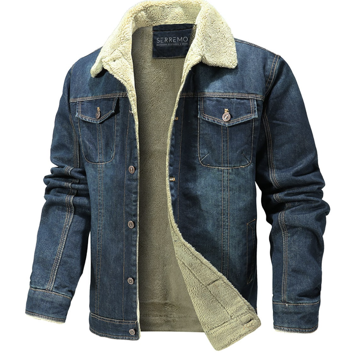 Sander - Versatile Fleece Denim Jacket