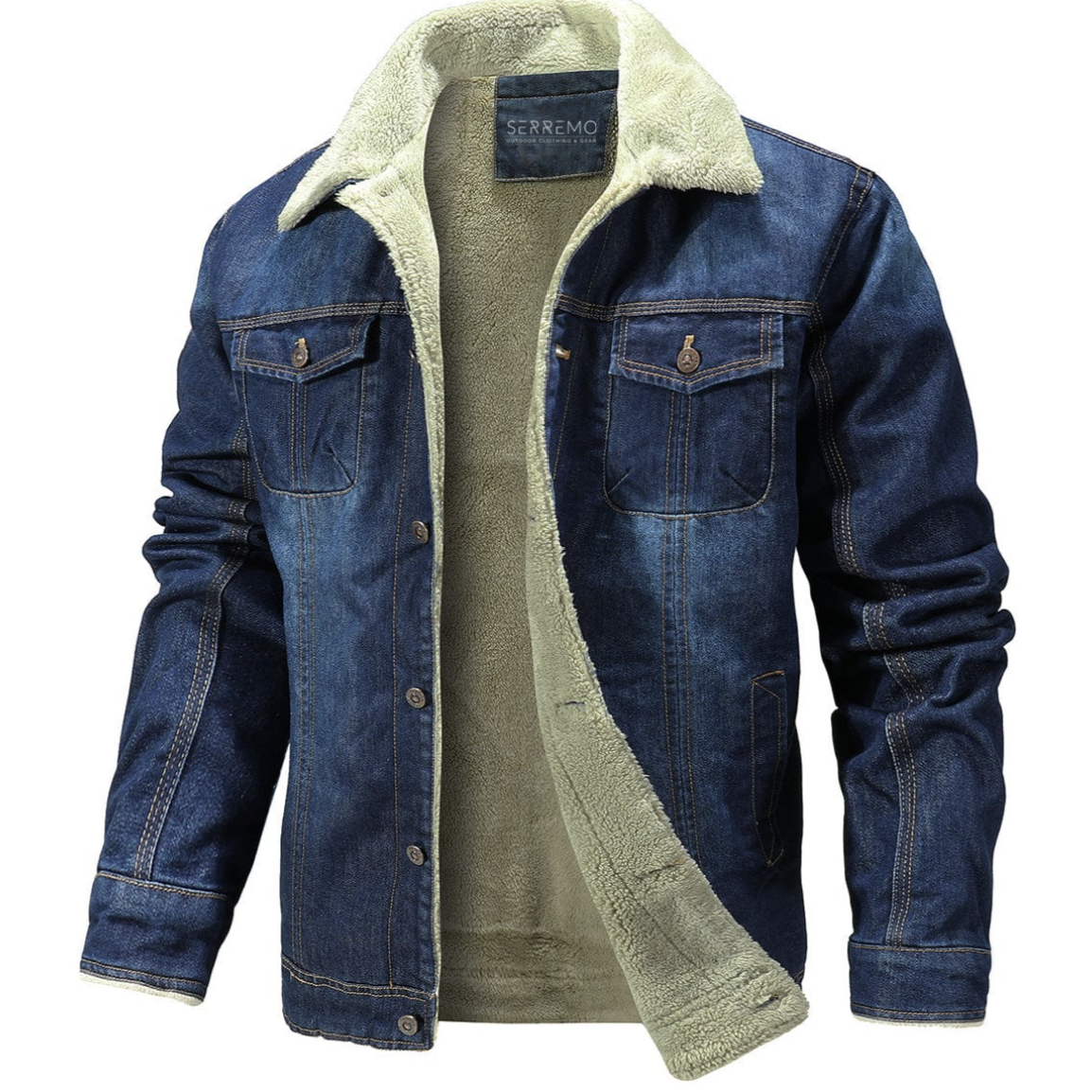 Sander - Versatile Fleece Denim Jacket