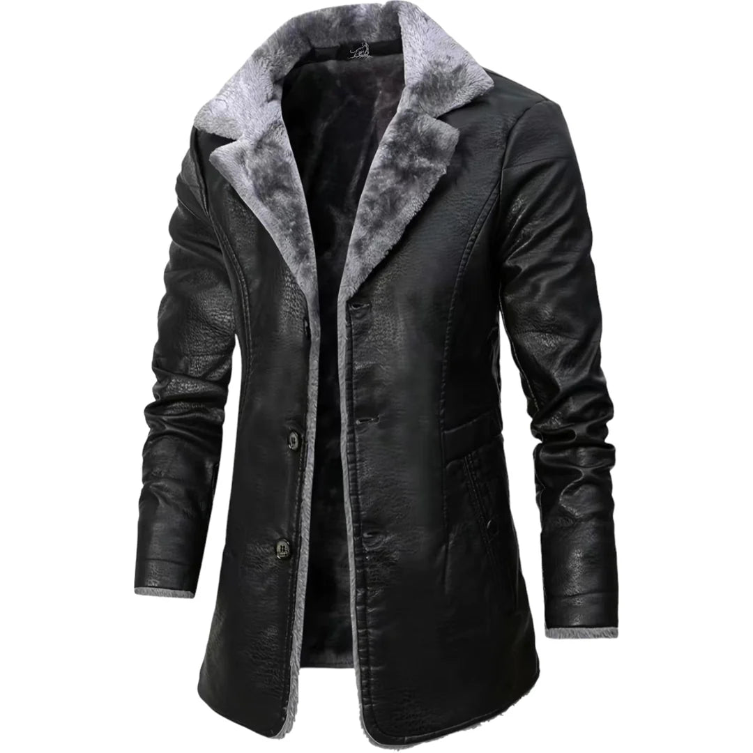 Thomas - Men's Leather Shearling Jacket for Ultimate Warmth