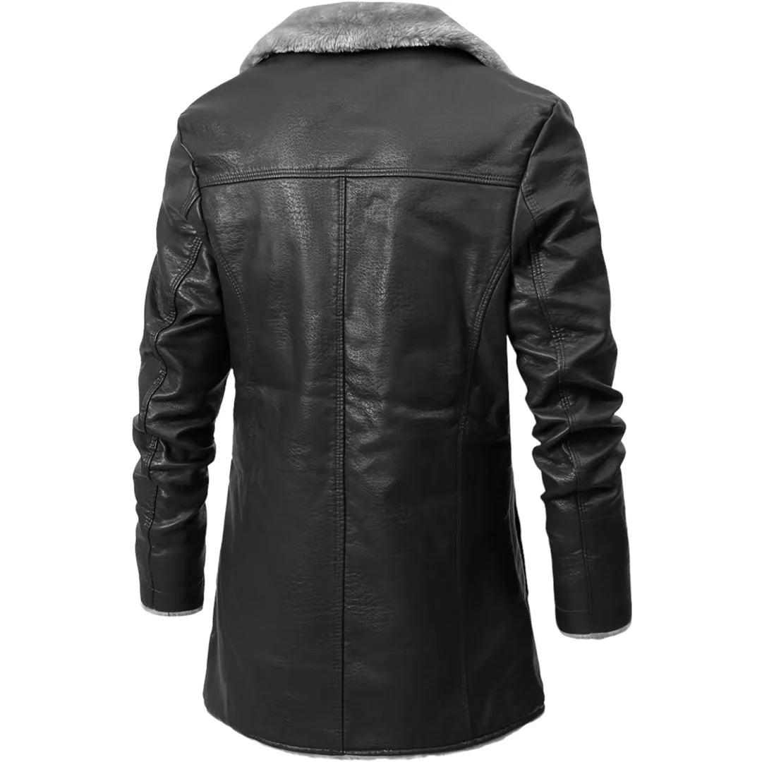 Thomas - Men's Leather Shearling Jacket for Ultimate Warmth