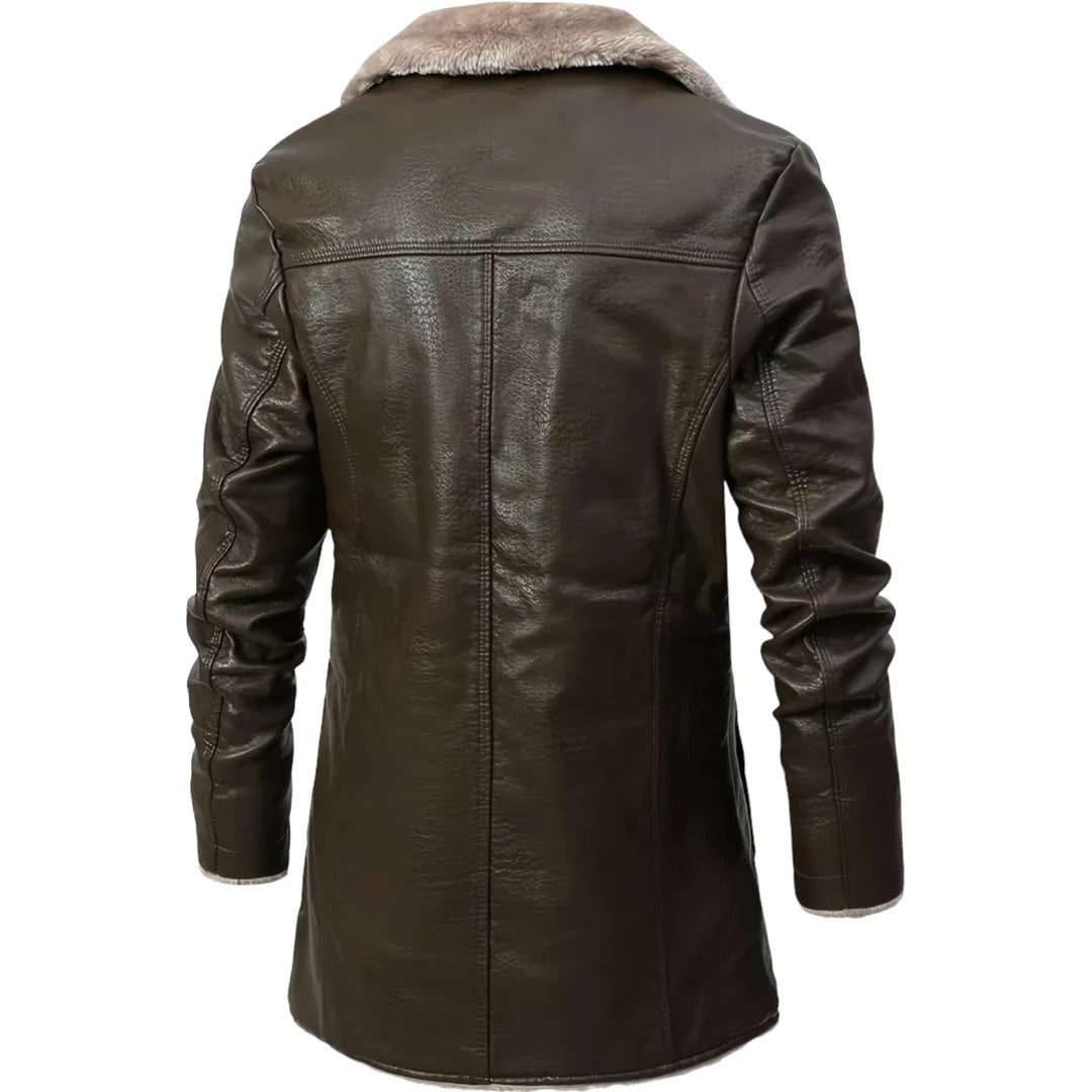 Thomas - Men's Leather Shearling Jacket for Ultimate Warmth